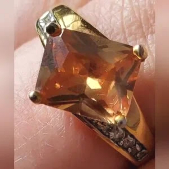 Vintage RSC Covenent Citrine Dinner Ring - Picture 3 of 11